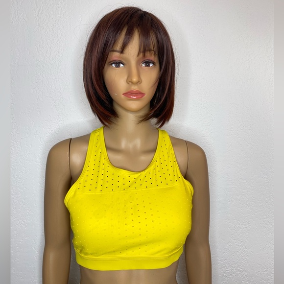 Buffbunny Collection Other - BuffBunny Allure Laser Cut Sports Bra High Impact Size M Removible Padded Yellow